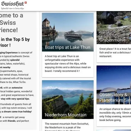 Thun Alps Scenic Views And Concierge By Swisshut Daire