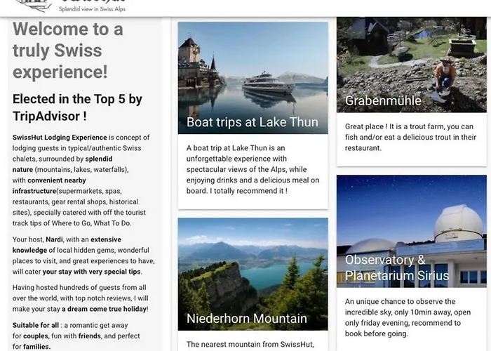 Thun Alps Scenic Views And Concierge By Swisshut Apartment